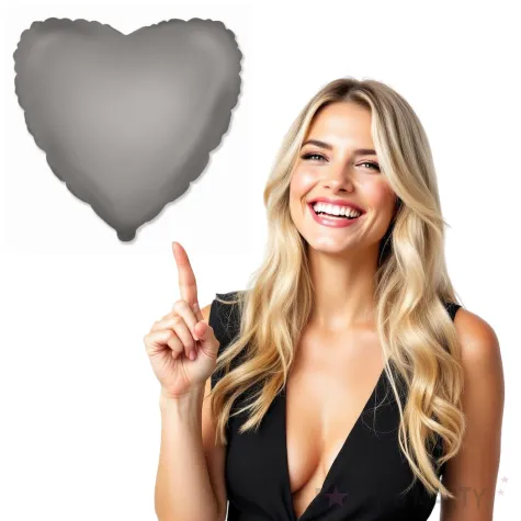 xx bfk balon foliowy 18 fx serce matowe moonlight silver