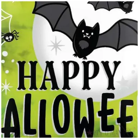 xx bfk balon foliowy 18 glow batty halloween