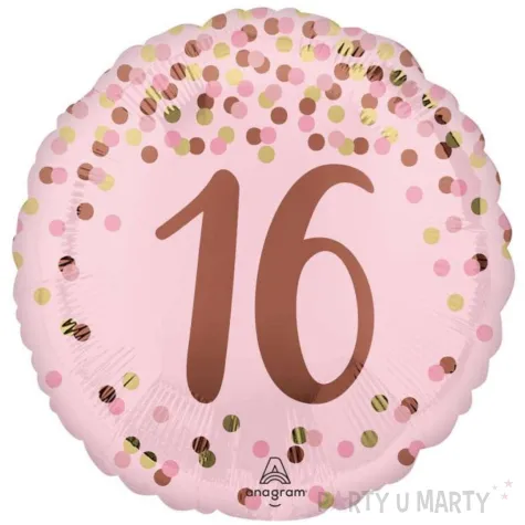 xx bfk balon foliowy 18 pretty pink 16th birthday