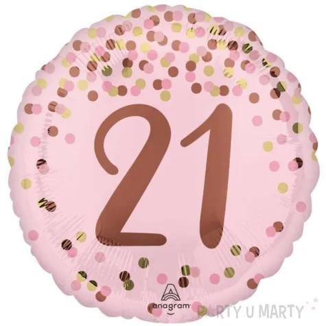xx bfk balon foliowy 18 pretty pink 21st birthday