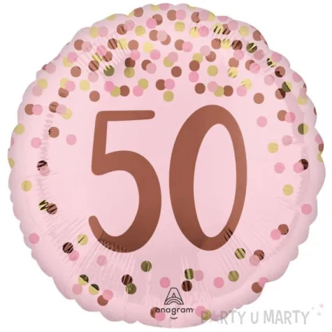 xx bfk balon foliowy 18 pretty pink 50th birthday