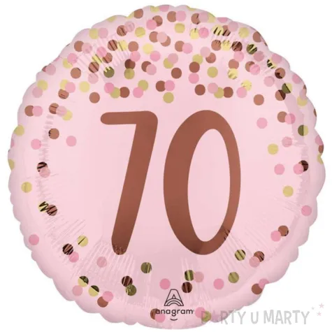 xx bfk balon foliowy 18 pretty pink 70th birthday