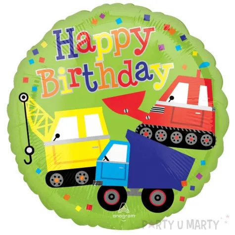 xx bfk balon foliowy 18 ql cir happy birthday trucks kk