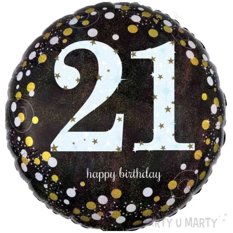 xx bfk balon foliowy 18 shp 18c holo sparkling birthday 21