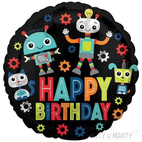 xx bfk balon foliowy 18 shp birthday robots