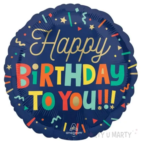 xx bfk balon foliowy 18 shp bright birthday blocks