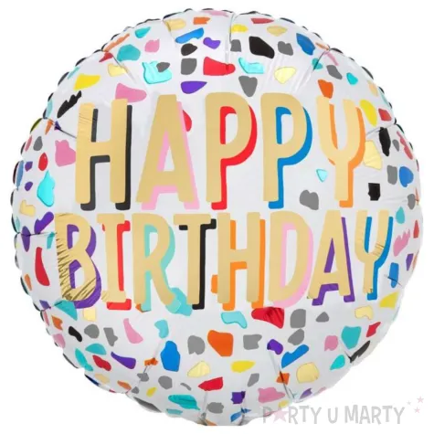 xx bfk balon foliowy 18 shp happy confetti birthday