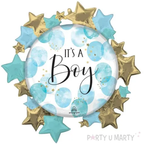 xx bfk balon foliowy baby boy blue watercolor