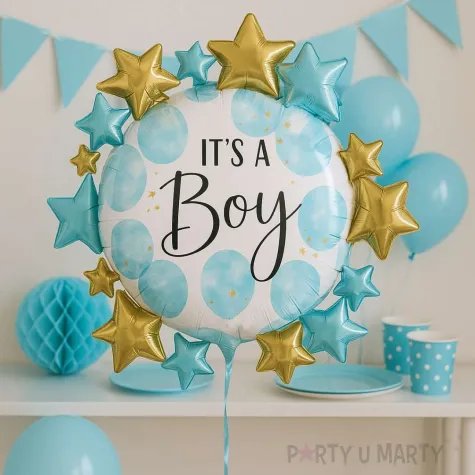 xx bfk balon foliowy baby boy blue watercolor