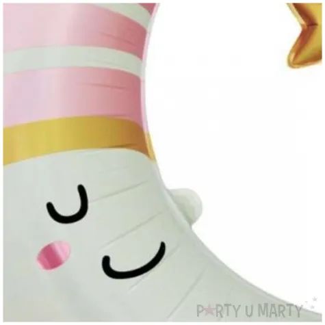 xx bfk balon foliowy ksiezyc rozowa czapeczka 56x68 cm