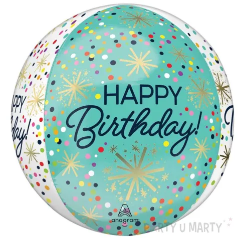 xx bfk balon foliowy orbz confetti sprinkle birthday