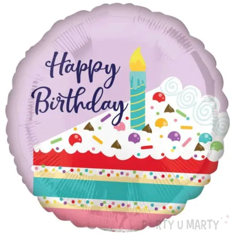 xx bfk balon foliowy purple confetti cake