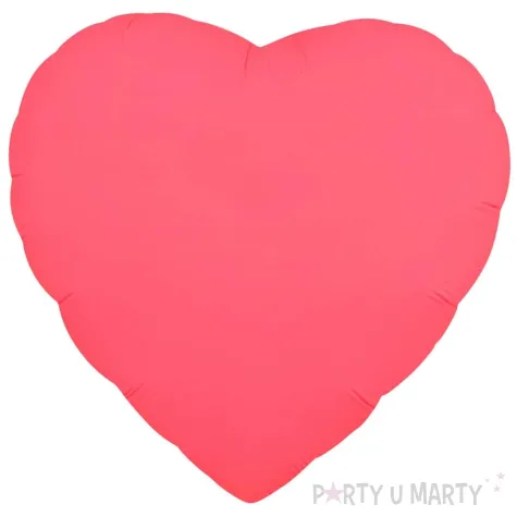 xx bfk balon foliowy serce fluor czerwony 18