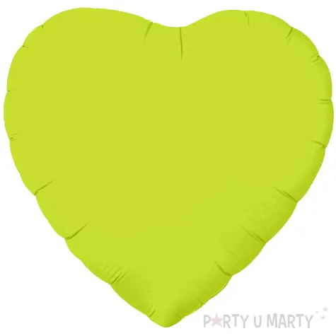 xx bfk balon foliowy serce fluor zolty 18