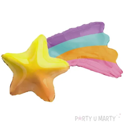 xx bfk balon foliowy teczowa kometa 75x56 cm