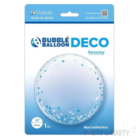 xx bfk balon takara deco blue confetti dots 24