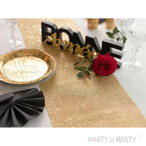 xx bieznik cekinowy zloty 0 3 x 5 m