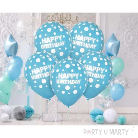 xx bl balony beauty charm happy birthday niebieskie 12 10 szt