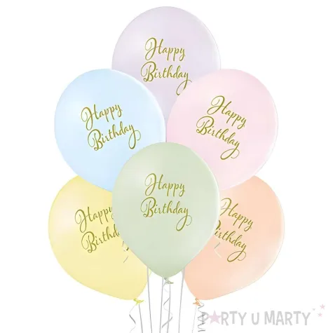 xx bl balony d11 happy birthday 1c2s 6 szt