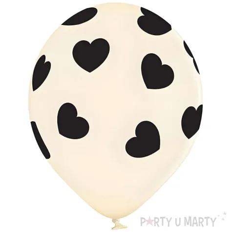 xx bl balony d11 hearts vanilla 1c5s 6 szt