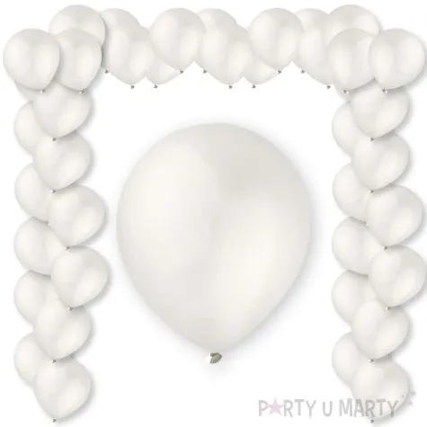 xx bl balony decomex 5 metallic pearl white 100 szt