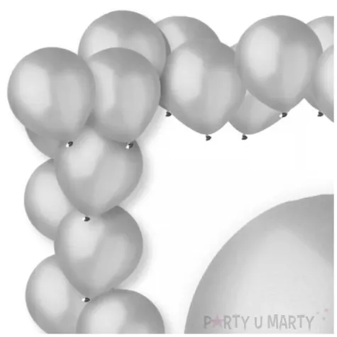 xx bl balony decomex 5 metallic silver 100 szt