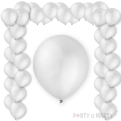 xx bl balony decomex 5 metallic white 100 szt