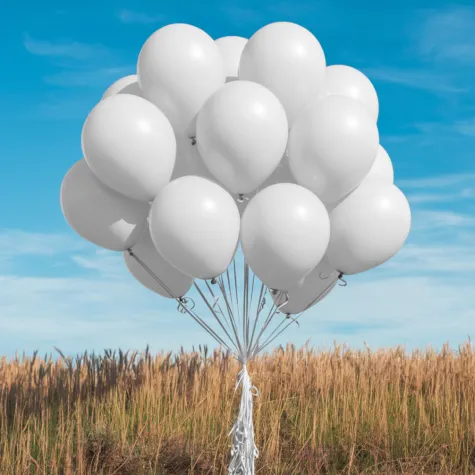 xx bl balony decomex 5 metallic white 100 szt