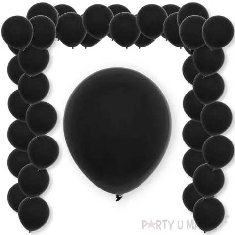xx bl balony decomex 5 pastel black 100 szt