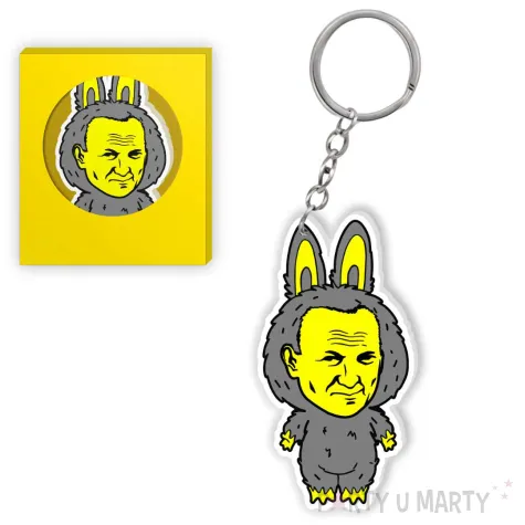 xx brelok lapapa papiez szary