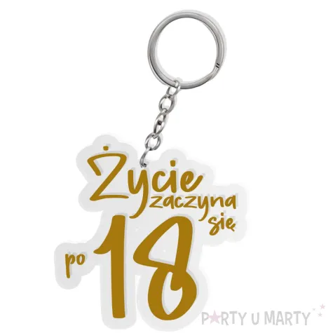 xx brelok zycie zaczyna sie po 18 zloty