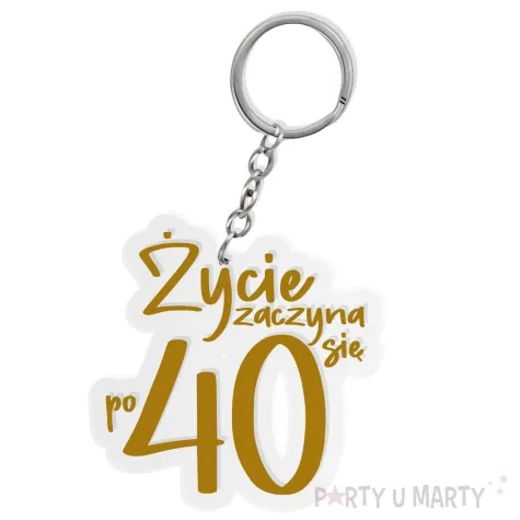 xx brelok zycie zaczyna sie po 40 zloty