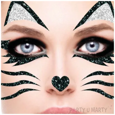 xx cat glitter face 20x20 cms