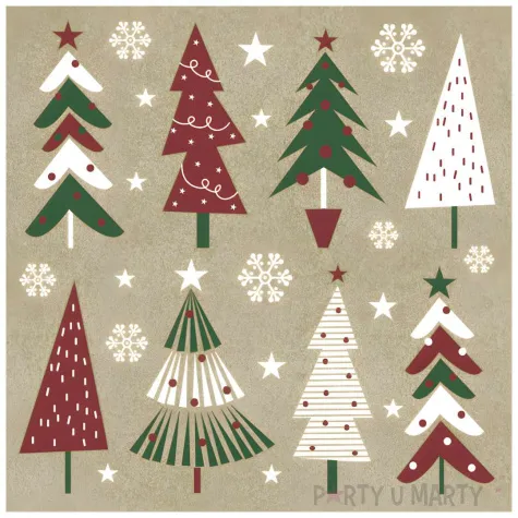 xx christmas trees on kraft