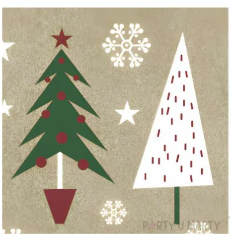 xx christmas trees on kraft