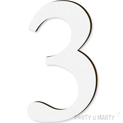 xx cyfra laminowana times 3 bialy rozm s