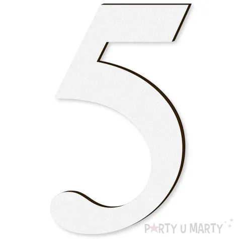 xx cyfra laminowana times 5 bialy rozm s