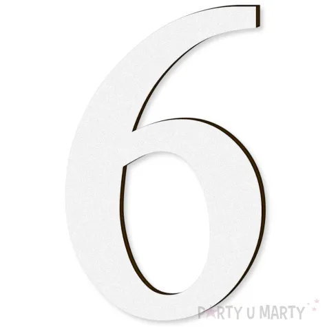 xx cyfra laminowana times 6 bialy rozm xl