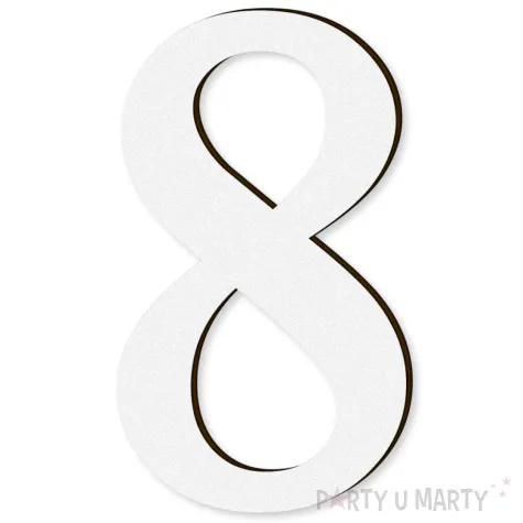 xx cyfra laminowana times 8 bialy rozm s