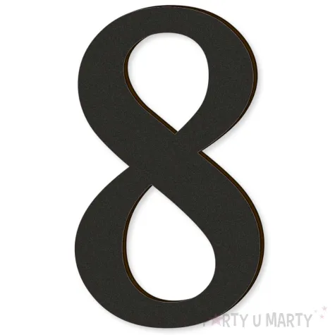 xx cyfra laminowana times 8 czarny rozm s