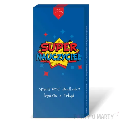 xx czekolada super nauczyciel niebieski