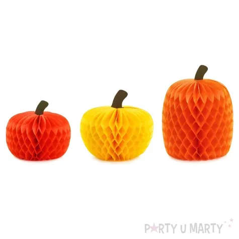 xx dekoracja bibulowa dynie 18 30cm mix 1 op 3 szt