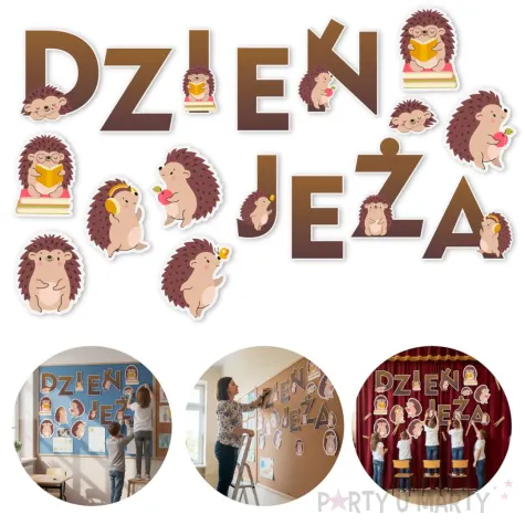 xx dekoracja kartonowa dzien jeza