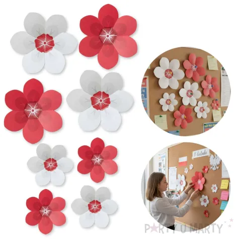 xx dekoracja kartonowa kwiaty polska