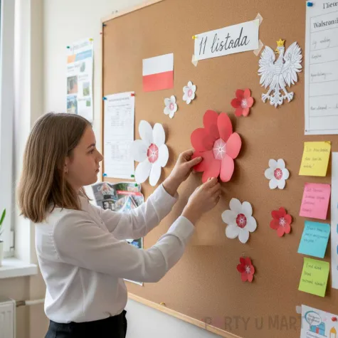 xx dekoracja kartonowa kwiaty polska