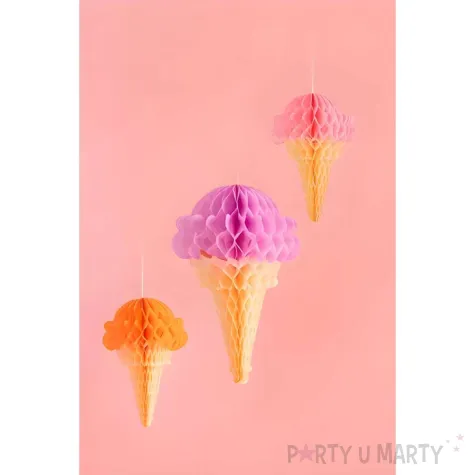 xx dekoracje bibulowe lody 20 30 cm mix 1 op 3 szt