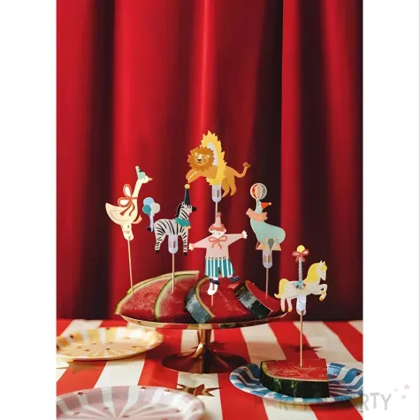 xx dekoracje do muffinek cyrk 9 11 5 cm mix 1 op 6 szt