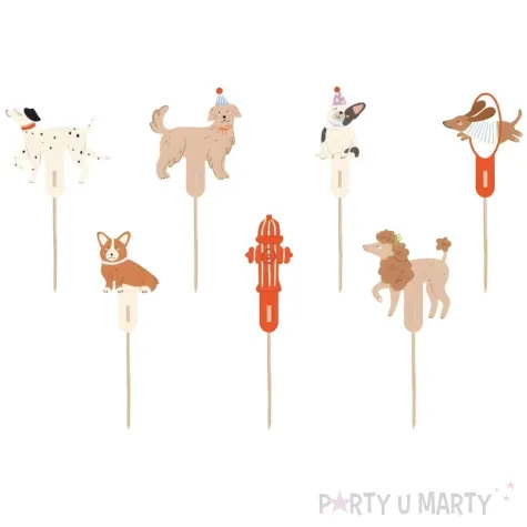 xx dekoracje do muffinek pieski 7 9 5 cm mix 1 op 7 szt