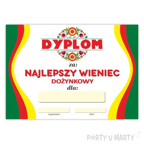 xx dyplom najlepszy wieniec dozynkowy 4