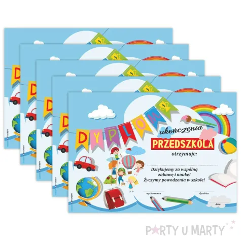 xx dyplom ukonczenia przedszkola 5 szt